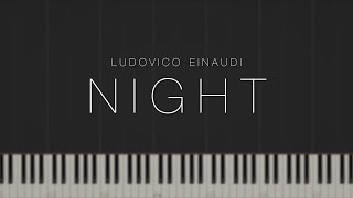 Night  Ludovico Einaudi \\ Synthesia Piano Tutorial [upl. by Hollinger566]