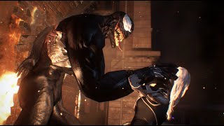 Black Cat Runs from Venom Marvels SpiderMan Outfit Mod  Resident Evil 3 Remake [upl. by Ahsitan]