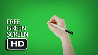 Free Green Screen  Hand With Marker [upl. by Lav]