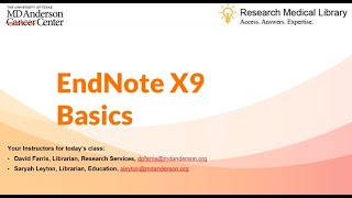 EndNote Basics [upl. by Yodlem]