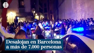 Desalojan a más de 7000 personas en Barcelona en la primera noche de viernes sin estado de alarma [upl. by Lauhsoj]