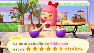 VISITE DE MON ÎLE 5 ÉTOILES KIBIISLAND dans ANIMAL CROSSING NEW HORIZONS  ACNH FR [upl. by Enelrahs161]