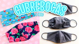 COMO HACER BARBIJOSCUBREBOCAS CASEROS LAVABLES Y SIN COSER  TAPABOCAS o MASCARILLAS de tela [upl. by Buffum849]