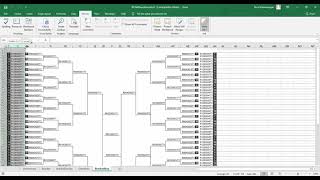 2021 March Madness Brackets in Excel [upl. by Redmund]