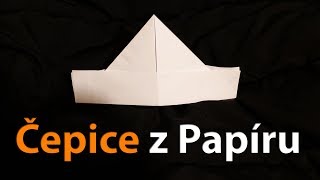 Jak Vyrobit Papírovou Čepici  Čepice z Papíru Origami Česky [upl. by Elok]