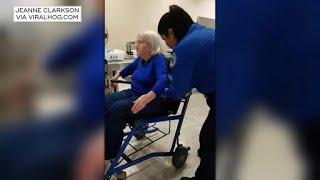 TSA agents search 96yearold woman in wheelchair [upl. by Suiravad885]