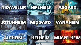 9 Realms In Norse Mythology Explained  Yours Mythically [upl. by Minica515]