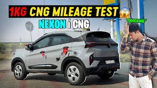 New Nexon iCNG 1KG Mileage test 😱  Tata Nexon CNG Mileage test 🥵  Shocking [upl. by Llertal]