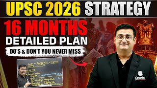 UPSC 2026 Masterplan  16Month Strategy amp Biggest Mistakes to Avoid  PW OnlyIAS [upl. by Martijn]