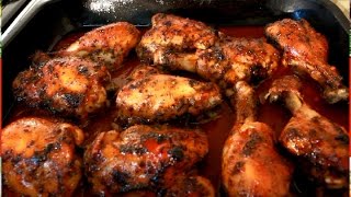 Jerk Chicken Oven Baked  Recipes By Chef Ricardo [upl. by Aehsal]