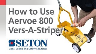 How to Use the Aervoe 800 VersAStriper Aerosol Paint Striping Machine  Seton Video [upl. by Trilbi]