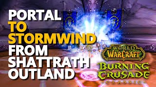 Outland Shattrath to Stormwind Portal WoW TBC [upl. by Doelling316]