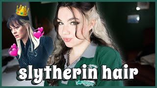 how to dye your hair like narcissa malfoy  dark brown to silvery white streaks [upl. by Gayler]