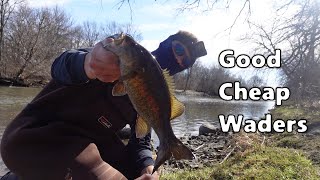 The BEST Budget Waders on the Market Late Winter Smallmouth Bass Fishing [upl. by Halonna]