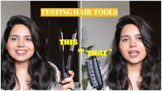 Testing Philips Hair Straightener Brush VS Kerashine Straightener  Philips Hair Tool Review [upl. by Walke]