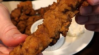 ASMR Eating Cajun Chicken Fried Steak Fingers No talking [upl. by Kassaraba]