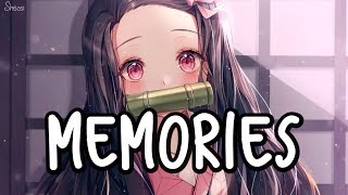 「Nightcore」→ Memories ♪ Female Cover LYRICS ✔︎ [upl. by Nnyl149]