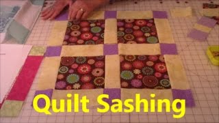 Quilt Sashing Lesson 2  The Sewing Room Channel [upl. by Nnylatsirk]