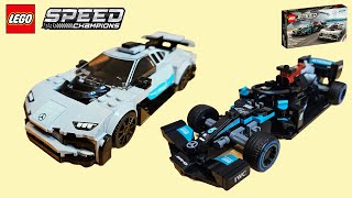 LEGO Speed Champions Mercedes AMG F1 W12 E Performance amp Project One 76909 Speed Build Review [upl. by Beret]