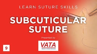 Subcuticular Suture  Learn Suture Techniques  VATA [upl. by Connelley]