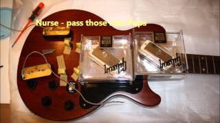 Gibson Les Paul DC P90s to Mini Humbuckers conversion  install  swap START to FINISH [upl. by Zucker511]