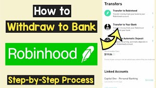 Withdraw money Robinhood to Bank  Transfer Money From Robinhood To Bank  Robinhood Cash Out [upl. by Atinahs]