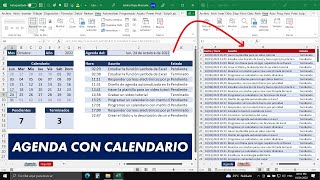 Cómo Hacer una AGENDA Automatizada e Interactiva en Excel con Calendario [upl. by Adnamal]