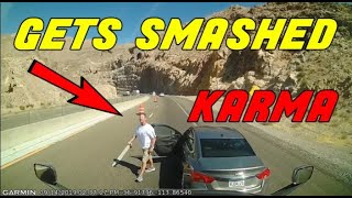 BEST OF SEMITRUCKS ROAD RAGE  Road Rage Brake Check Car Crash Instant Karma Karens  USA 2021 [upl. by Oine]