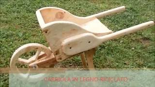 ✅🔨costruire una carriola fioriera in legno riciclato wheelbarrow  parte 13 [upl. by Htnnek]