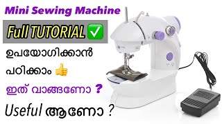 How to Use Mini Sewing Machine  Mini Sewing Machine Tutorial Malayalam  Mini Stitching Machine [upl. by Hapte]