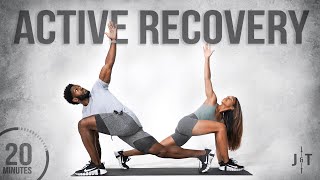 20 Minute Full Body Active Recovery Workout No Equipment [upl. by Lehcnom864]