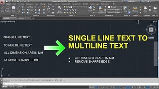 AutoCAD Single Line Text to Multiline Text [upl. by Wohlert]