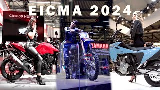 Eicma 2024 Motorcycles Premiere Suzuki Honda Ducati Yamaha Kawasaki Aprilia Triumph Benda Keeway QJ [upl. by Dekow246]