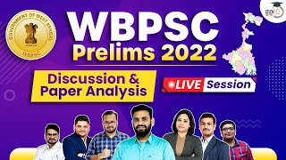 WBCS Prelims 2022  Answer key Discussion amp Paper Analysis  Live  Study IQ Bangla [upl. by Acinahs]