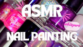 ASMR Whispering nail painting featuring Starrily  Calming  Sparkles  Relaxing  Whispers [upl. by Brotherson]