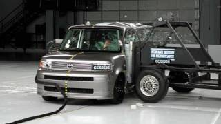 2006 Scion xB side IIHS crash test [upl. by Annaiel598]