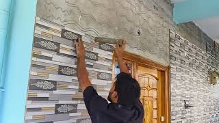 Amazing Elevation stone design WallTiles installation tiles speed elevation stone design [upl. by Pablo]