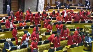 EFF joins ANC in parliament singing  Iyini Socialism [upl. by Asirralc]