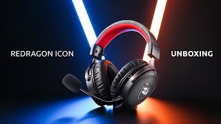 Redragon ICON Virtual 71 OverEar Gaming Headset UNBOXING [upl. by Bari]