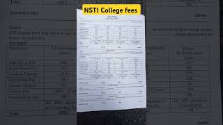 NSTI College Fees cits cti citsfinaladmission2024 [upl. by Dow]