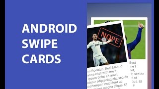 ANDROID SWIPE CARDS [upl. by Nohsauq]