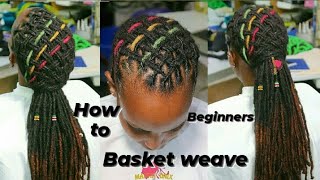 How to Style Basket Weave Braid on Dreadlocks  Beginners quick style [upl. by Filia]