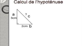 Calcul de la longueur manquante dun triangle rectangle [upl. by Tattan676]