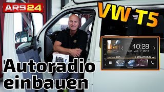 Autoradio VW T5 einbauen  mit DABAntenne und Apple CarPlay  ARS24 [upl. by Ahsert]