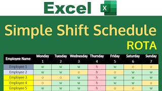 Idea to create Employee Shift Schedule in Excel [upl. by Yroj]