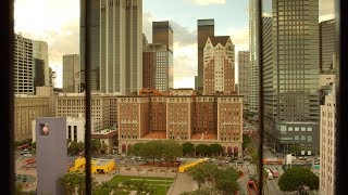 DOWNTOWN LOS ANGELES City View day   Relaxing Video wCity Sounds [upl. by Atiekahs]