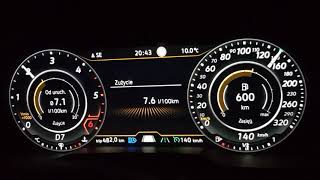 VW Passat B8 20 TDI 150KM spalanie przy 140kmh fuel consumption [upl. by Nylasej]