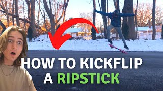 How to KICKFLIP a RIPSTICK [upl. by Spanjian]