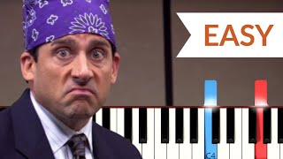 The Office Theme Song EASY Piano Tutorial [upl. by Laerol]