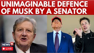 LIVE  Senator Kennedy Mocks Democrats Over Elon Musk USAID Freeze And Government Spending  N18G [upl. by Suirauqram765]